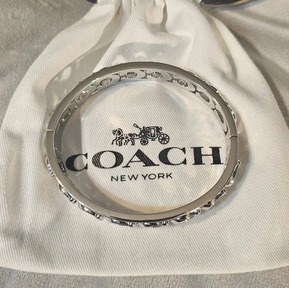 Coach Silver Braided Bangle - Picture 5 of 6